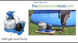 14quot Intex 1600 gph Pool Sand Filter Pump Instructional Video 56673 [upl. by Annoyik]