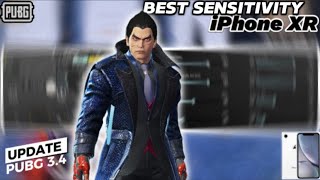 BEST SENSITIVITY IPHONE XR  SENSI AKURASI 100  SENSI PUBG MOBILE TERBAIK 2024 [upl. by Nosittam]