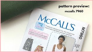 PATTERN PREVIEW MCCALLS 7960 [upl. by Yrrol814]