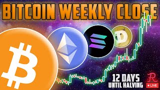 BITCOIN LIVE  BTC WEEKLY CANDLE CLOSE [upl. by Ahsikad]