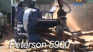 Peterson 5900 Chipper and 2710C Horizontal Grinder [upl. by Malonis]