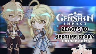 Genshin Impact react to Aether  Bedtime Story  11  ZeYev [upl. by Pero]