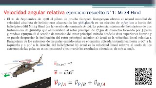 VELOCIDAD ANGULAR RELATIVA EJERCICIOS RESUELTOS N°1 cómo calcular la velocidad relativa y lineal [upl. by Nyleaj60]