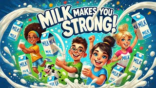 🍼 Milk Makes You Strong  Fun amp Educational Kids Song About Healthy Habits  nursery rhymes for kids [upl. by Ayotl]