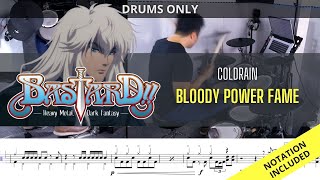 Bastard Heavy Metal Dark Fantasy OP coldrain Bloody Power Fame DRUMS ONLY Raymond Goh [upl. by Fitzhugh]