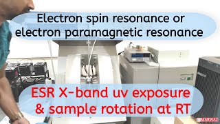 ESR electron spin resonance xband UV exposure and Sample rotation at room temperature [upl. by Gypsy]