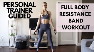 Full Body Resistance Band Home Workout  20 minute real time circuit [upl. by Noslien448]