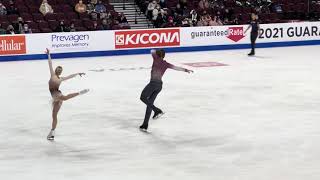 Evgenia Tarasova and Vladimir Morozov GP Skate America 2021 short program run through Las Vegas [upl. by Aeniah722]