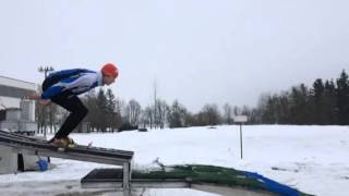 mini ski jumping slowmotion [upl. by Pepper]