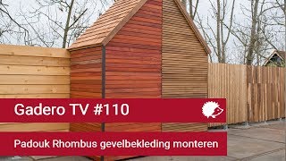 110 Padouk Rhombus open gevelbekleding monteren [upl. by Arde]