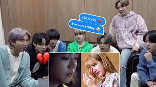 BTS reaction TO  BLACKPINK MOST SADDEST MOMENTS blink bts blackpink [upl. by Angeli540]