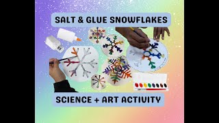 Glue Salt amp Watercolor Crystal Snowflakes DIY [upl. by Jump150]