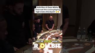 Adin Ross amp Dana White Clean Out Red Rock Las Vegas Casino adinross danawhite blackjack casino [upl. by Aihcela253]