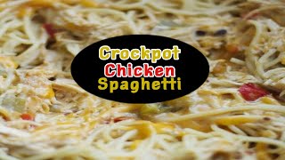 Crock Pot Cheesy Chicken Spaghetti [upl. by Yrellav]