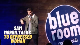 Comedian Sam Morril talks to a depressed woman in Springfield MO [upl. by Annerol]