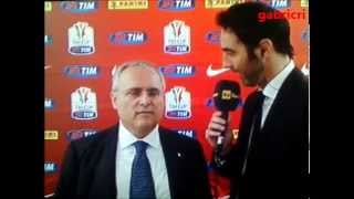 Juventus Lazio 2 1  Lotito si incazza con il giornalista  Coppa Italia [upl. by Atteiram224]