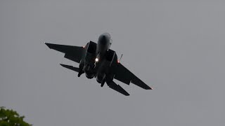 Farnborough Airshow 2024 Qatari F15s Landing x 2 The run up to Airshow week 15 July 2024 [upl. by Eerazed257]