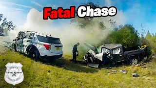 Woman Steals Police Car 125 MPH Chase Turns Deadly [upl. by Jagir]