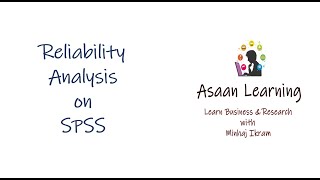 Reliability Analysis on SPSS [upl. by Odranreb40]