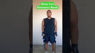 Melatih otot tangan bicep curl dengan resistance bans [upl. by Enatan]