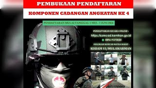 Pendaftaran Komponen Cadangan Matra Daratquot khusus wilayah Kodam VIMulawarman [upl. by Ajiram772]