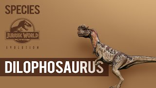 Dilophosaurus  SPECIES PROFILE  Jurassic World Evolution [upl. by Ynnaj]