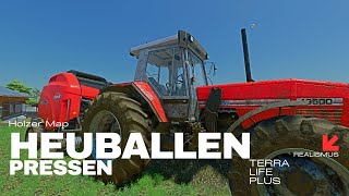 LS 22 – Heuballen pressen  Holzer Map Terra Life Plus  LANDWIRTSCHAFTS SIMULATOR 22 [upl. by Nuawad]