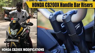 Honda CB200X HANDLEBAR RISERS  Honda CB200X Modifications  Handlebar Modification [upl. by Creath]