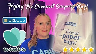 Greggs Offer The Cheapest Surprise Bag Is It Good Value  Too Good To Go Review  April 2023 [upl. by Anelram]