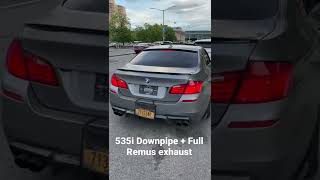 2013 f10 535i stage 2 400hp Downpipes  full Remus exhaust [upl. by Sutton29]