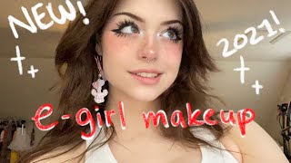 NEW Updated 2021 EGirl Makeup Tutorial [upl. by Nywde]