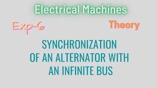 Electrical Machines  Exp  6  Synchronization of an Alternator with an Infinite Bus [upl. by Ohnuj222]