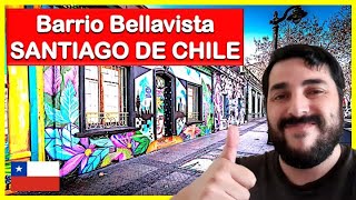 Caminando por Barrio Bellavista Santiago de Chile 🇨🇱 [upl. by Dlareme939]