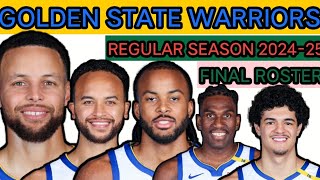 Golden State Warriors final roster for the 20242025 NBA regular seasongws [upl. by Innavoj]