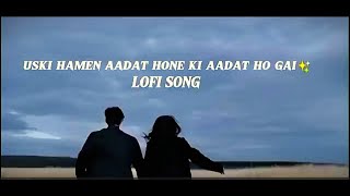 USKI HAME AADAT HONE KI AADAT HO GAYI 🦋 LYRICS VIDEO 📸 LOFI SONG 🎧 [upl. by Adnilev]