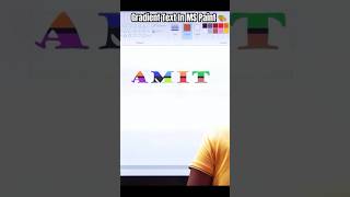 Create Stunning Gradient Text in MS Paint  Quick amp Easy Tutorial viral shorts [upl. by Wilhide]