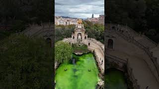 Ciutadella Park Barcelona❤️ djimini4pro dronevideo travel barcelona spain fcbarcelona london [upl. by Crandell985]