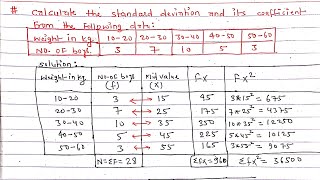 Calculate Standard Deviation and its CoefficientCoefficient of variance SEE EXAM 2022By Arya [upl. by Nahsyar780]