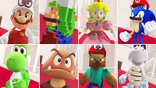 Super Mario Odyssey  All Playable Characteres HD [upl. by Ahsilad]