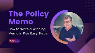 How to Write the Policy Memo in Five Easy Steps [upl. by Mart]