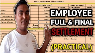 full and final settlement of employee  full and final settlement calculation  employee fnf [upl. by Saudra]