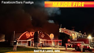 Major Fire At Stubs In Battle Lake Minnesota [upl. by Loris393]