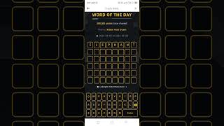 Binance Word of the day today Crypto theme Know Your Scam 2024 wotd answer WODL 3 September Tuesday [upl. by Lea]