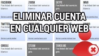 Eliminar tu cuenta de usuario en cualquier web wwwinformaticovitoriacom [upl. by Faso]