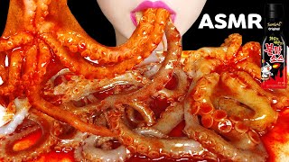 🔥ASMR RAW OCTOPUS SPICY FIRE CHICKEN SAUCE MUKBANG 산낙지 불닭소스 먹방 EATING SOUNDS NO TALKING [upl. by Aienahs254]