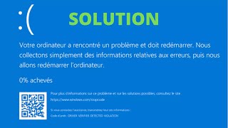 COMMENT REPARER UNE ERREUR DECRAN BLEU SUR WINDOWS 1011 [upl. by Ayrb]