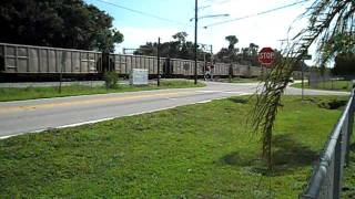 CSX Train 100 Gondolas 60 MPH [upl. by Arretnahs]