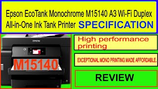 EPSON M15140 MULTIFUNCTION A3 SIZE PRINTER REVIEW [upl. by Solegnave775]