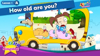 Lesson 1AHow old are you  How old  Age  Cartoon Story  English Education  for kids [upl. by Sunny]