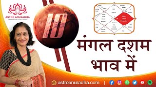 Mars in 10th house  मंगल दशम भाव में  दशम भाव में मंगल का क्या परिणाम है  दशम भाव में मंगल [upl. by Dnartreb]